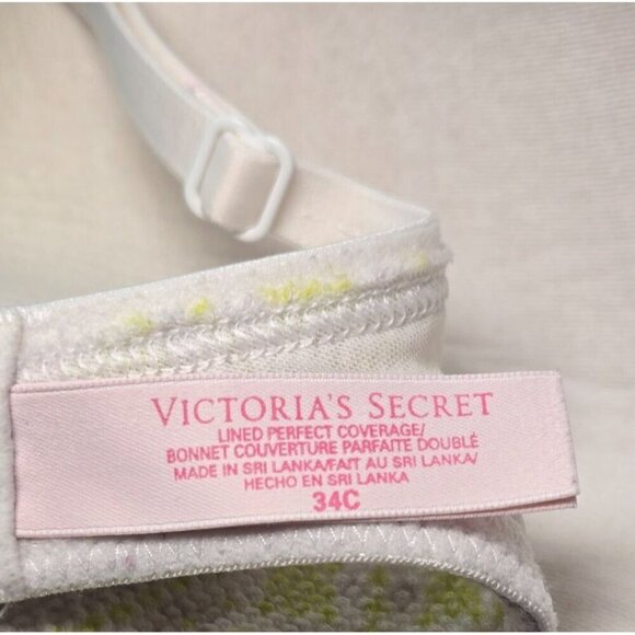 Victoria's Secret Lined Perfect Coverage underwired multicolor Bra size 34C - Picture 4 of 4